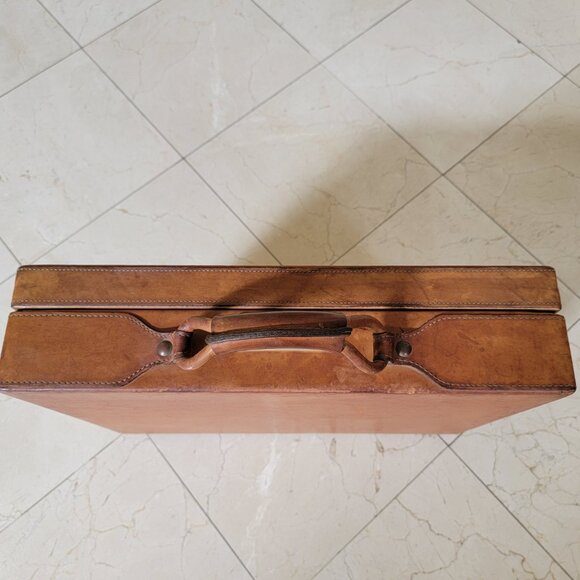 HARTMANN Leather Briefcase Attaché Vintage Authentic - Picture 3 of 16